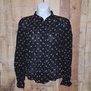FREE SHIPPING Lauren Ralph Lauren black button up
